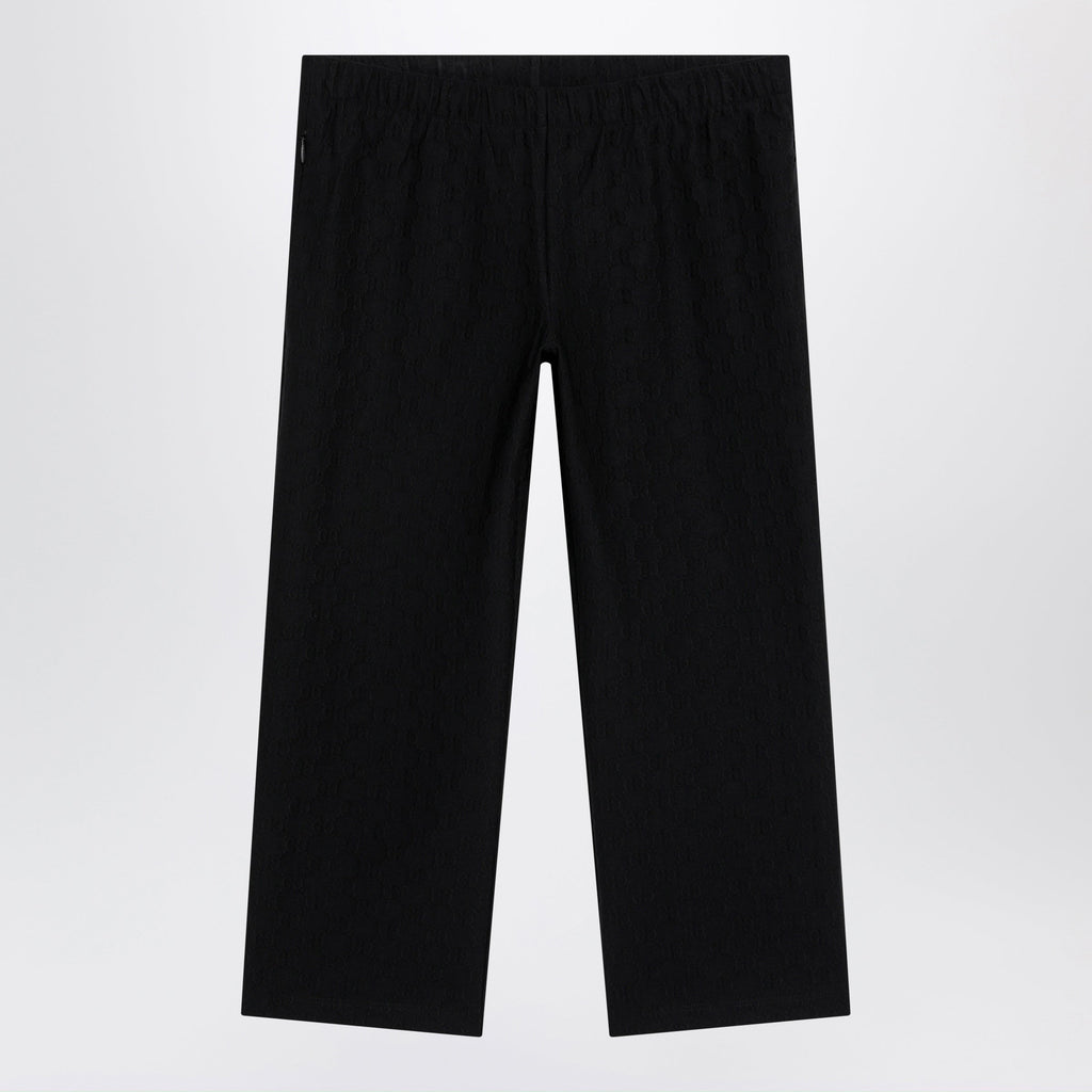 Gucci Gg Jacquard Jersey Pants With Elastic Waist In Black Women