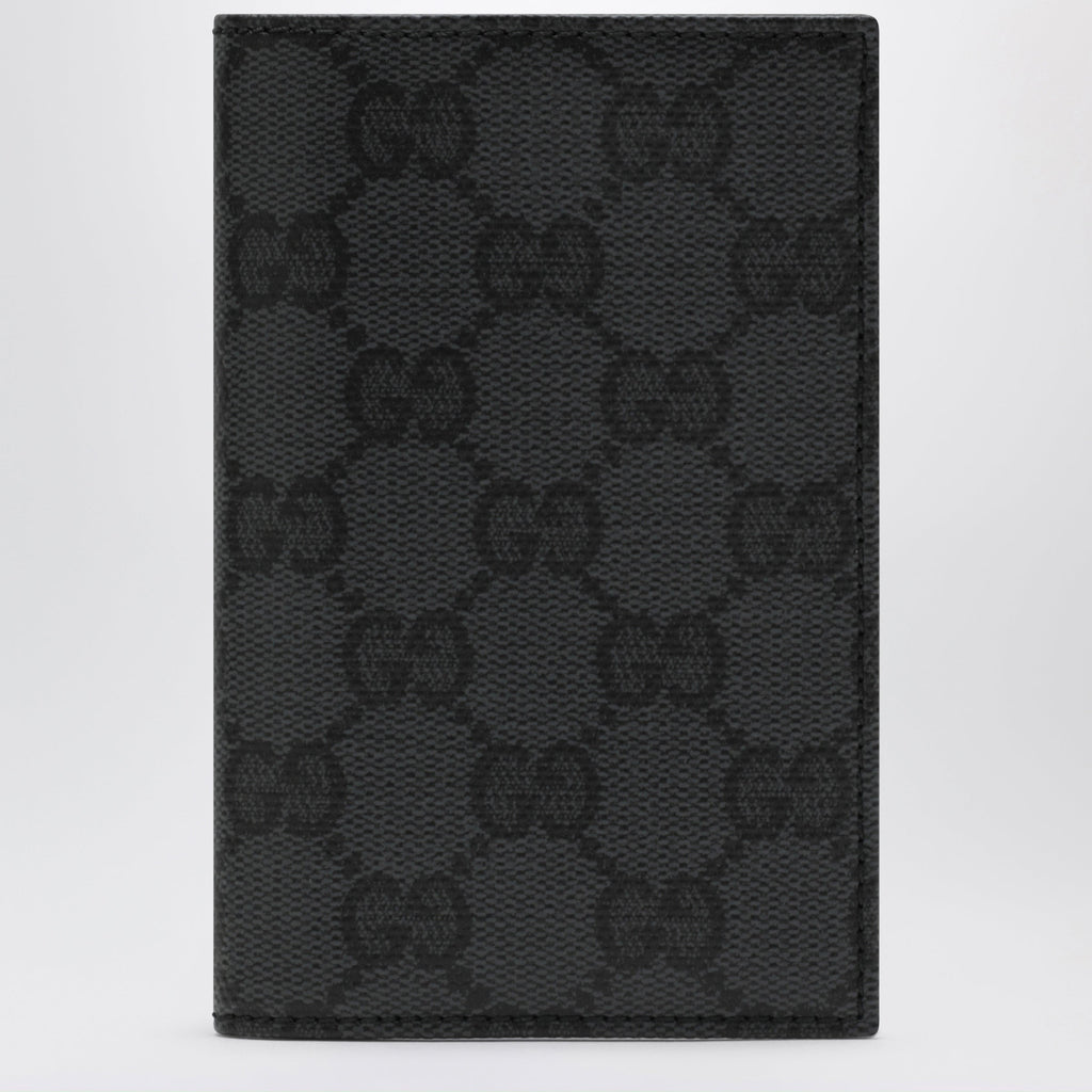Gucci Essence Classic Card Holder In Black Gg Fabric Men