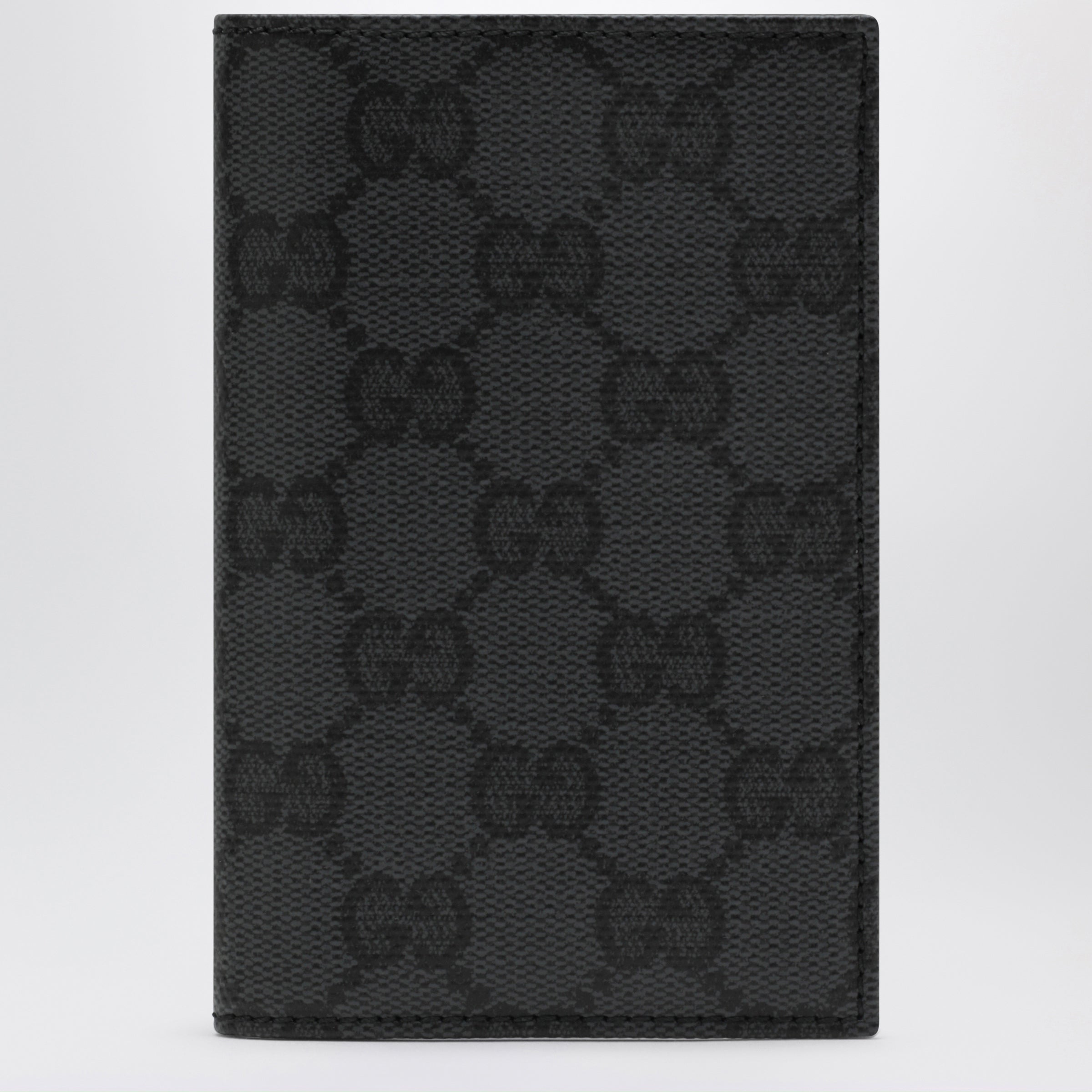 Gucci Essence Classic Card Holder In Black Gg Fabric Men