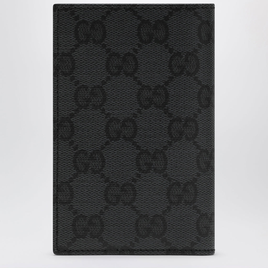 Gucci Essence Classic Card Holder In Black Gg Fabric Men