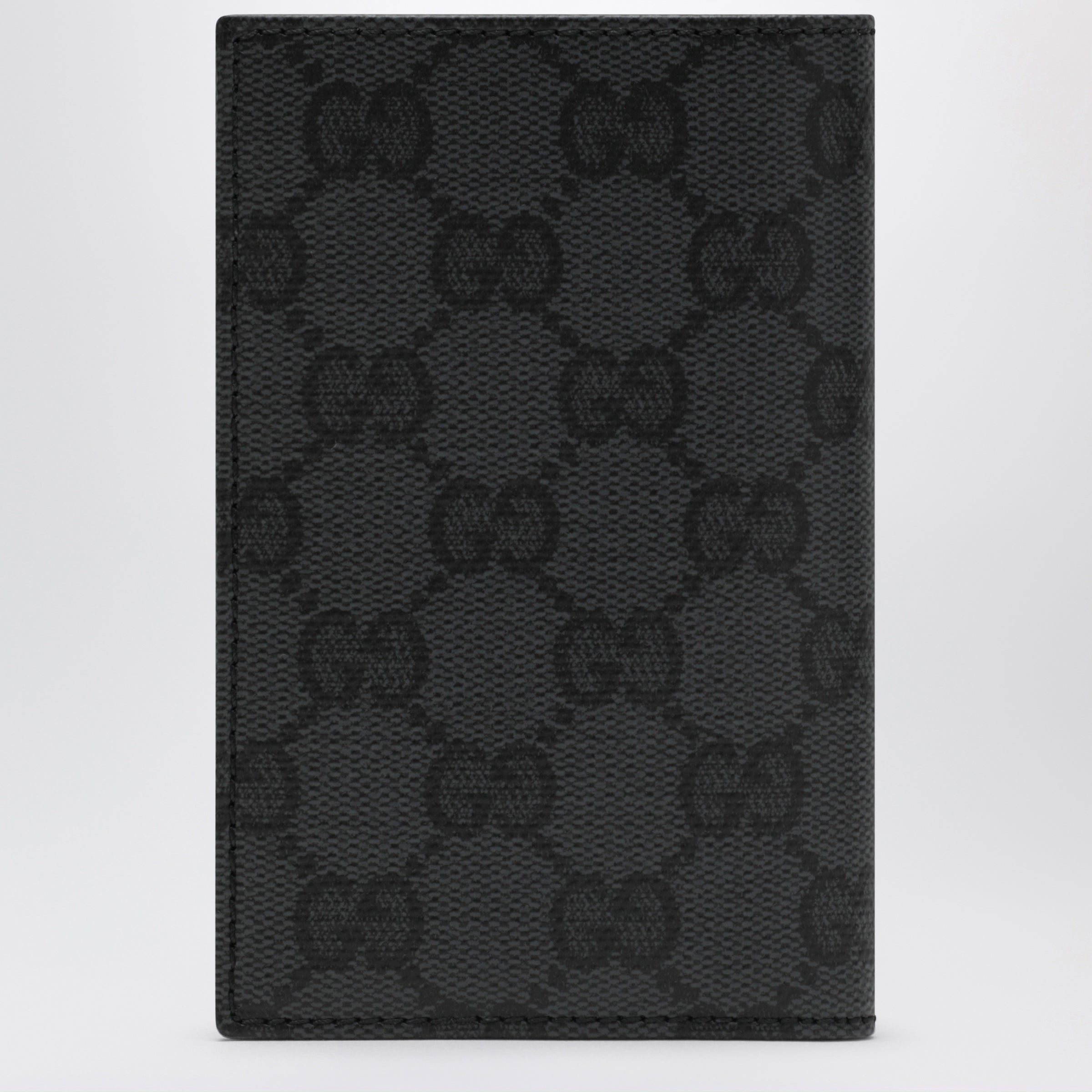 Gucci Essence Classic Card Holder In Black Gg Fabric Men