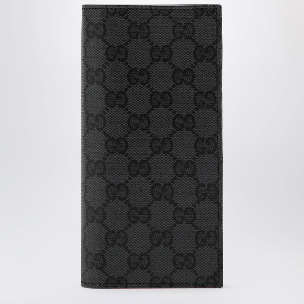 Gucci Essence Classic Long Wallet In Black Gg Fabric Men