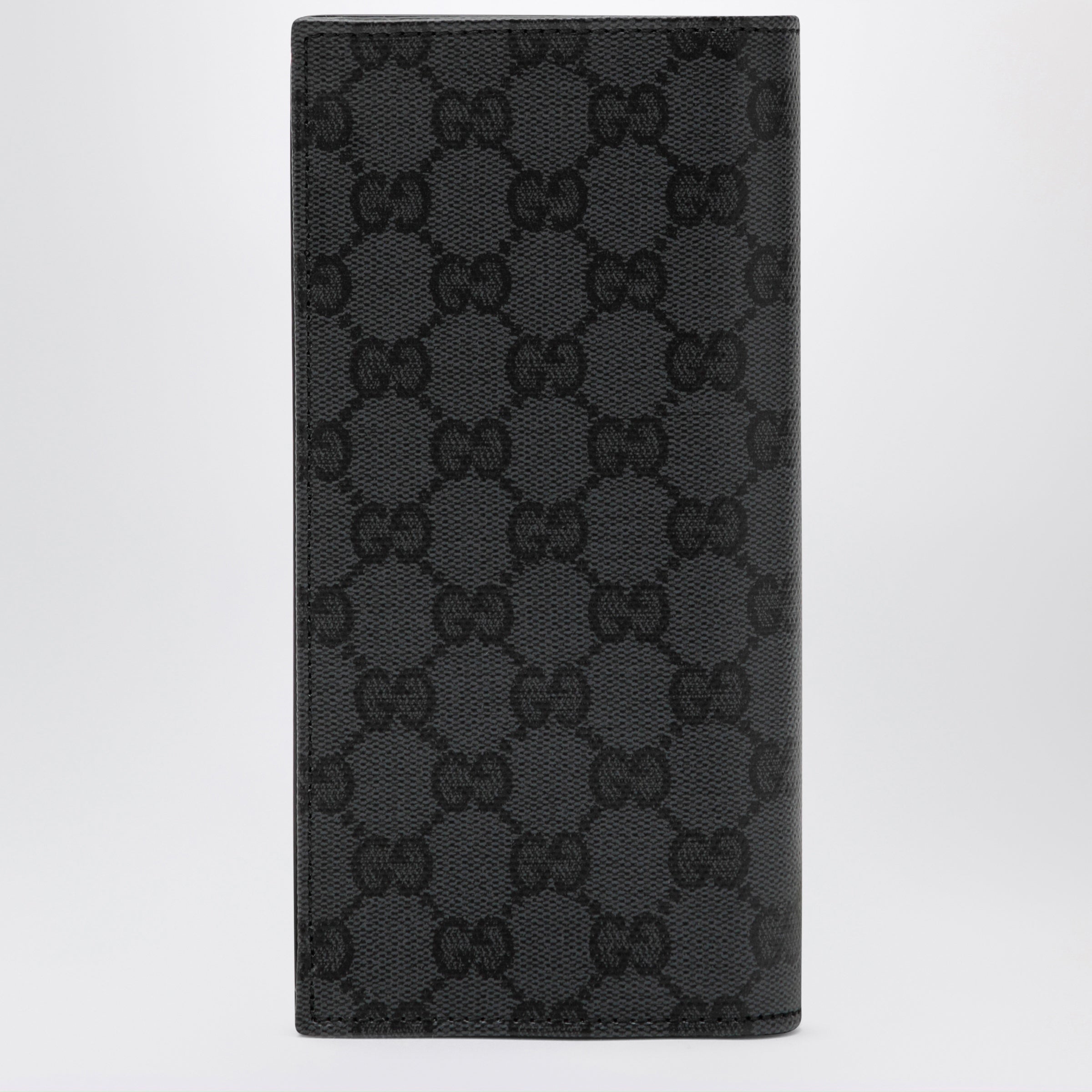 Gucci Essence Classic Long Wallet In Black Gg Fabric Men