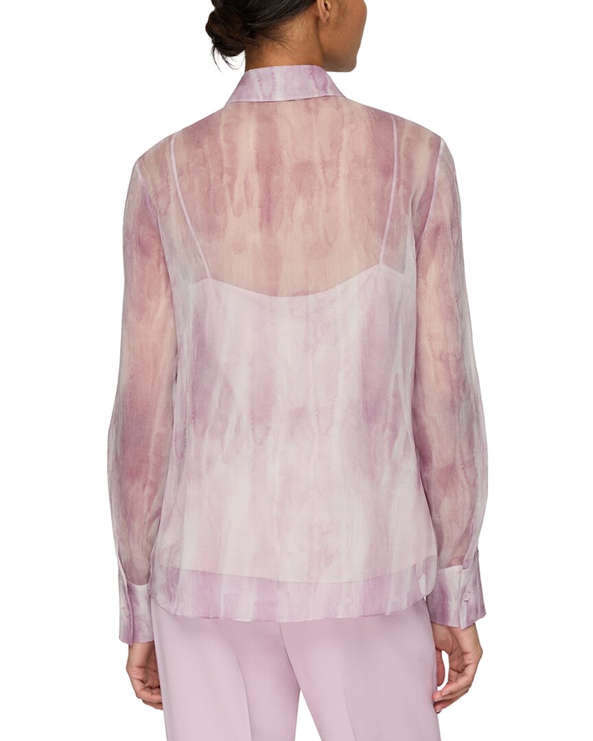 Lafayette 148 New York Petite Scottie Silk Blouse