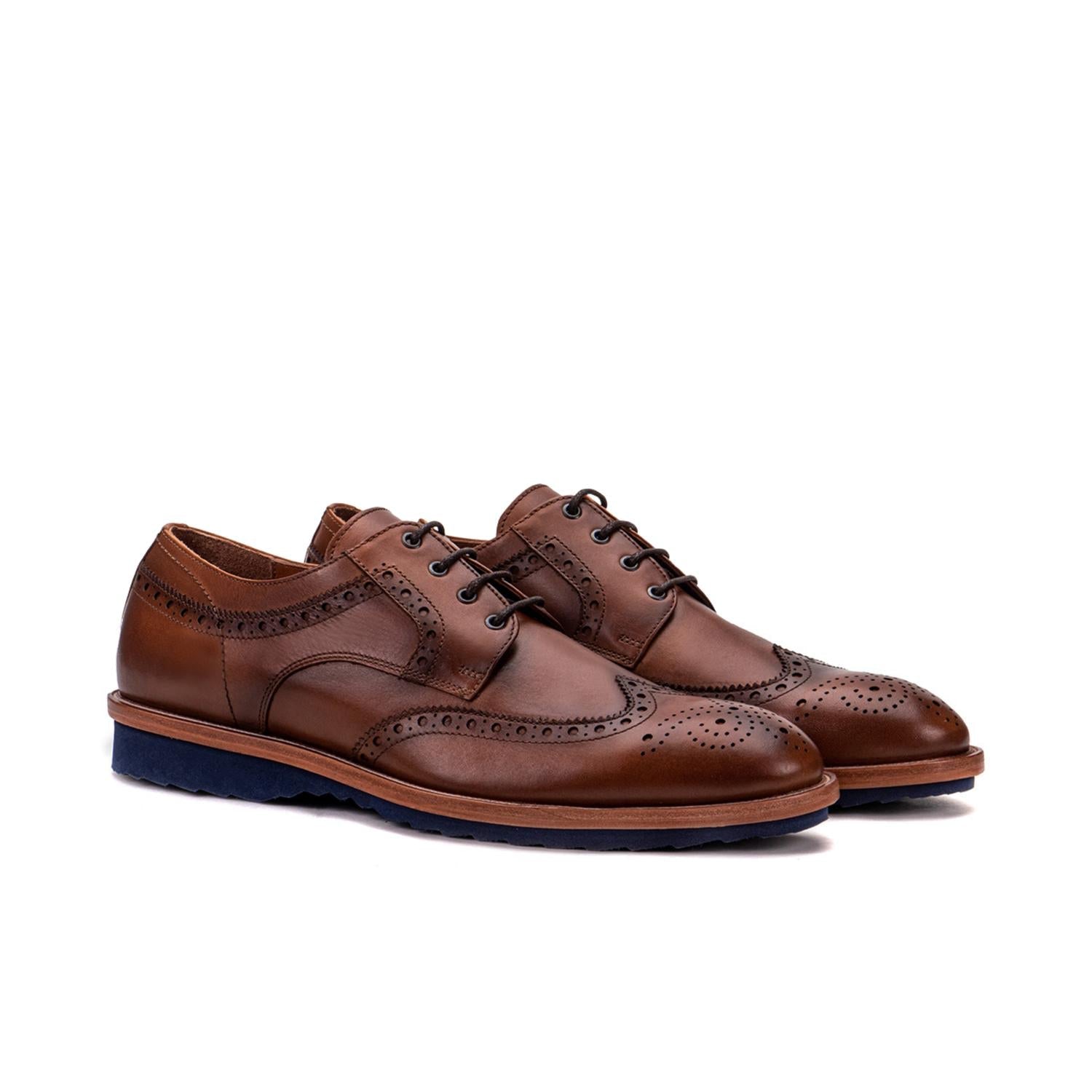 Men's Troia Leather Derby Shoes In Brown