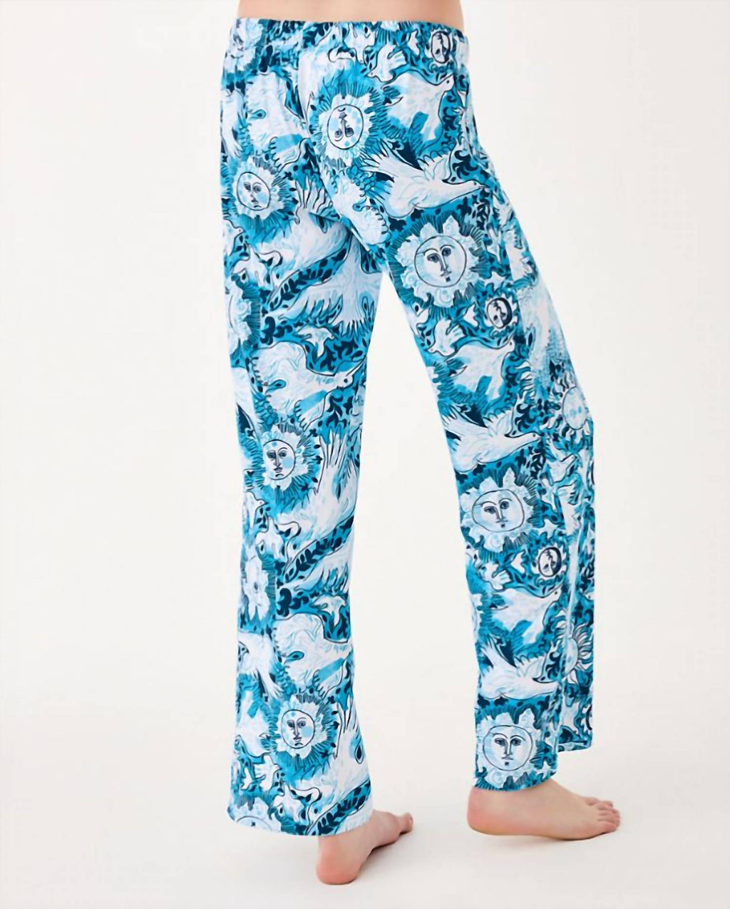 Pj Knit Pant In Bellevue Blue Lilly Gulls