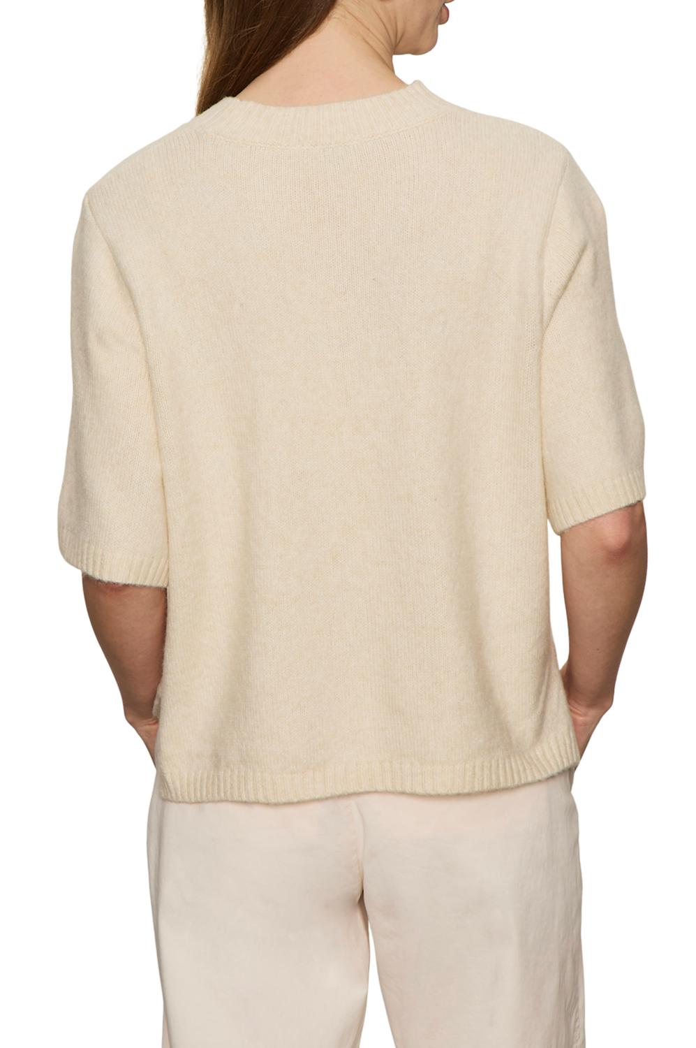 Perfect Short Sleeve Sweater Tee In Vanilla Creme