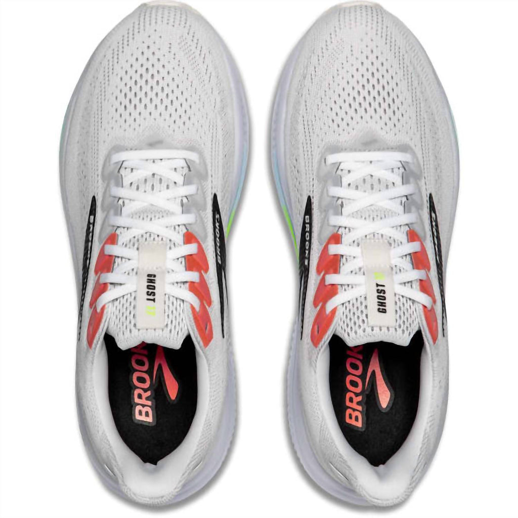 Men's Ghost 17 Shoe In White/pink Clay/gecko