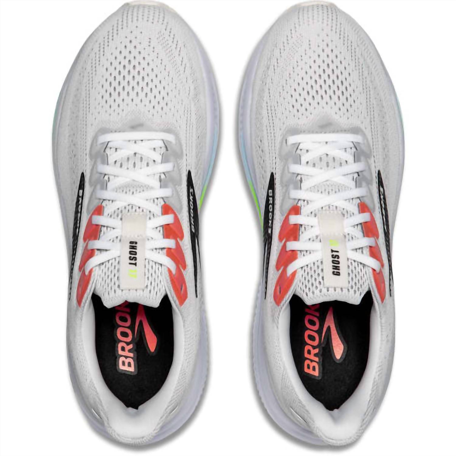 Men's Ghost 17 Shoe In White/pink Clay/gecko