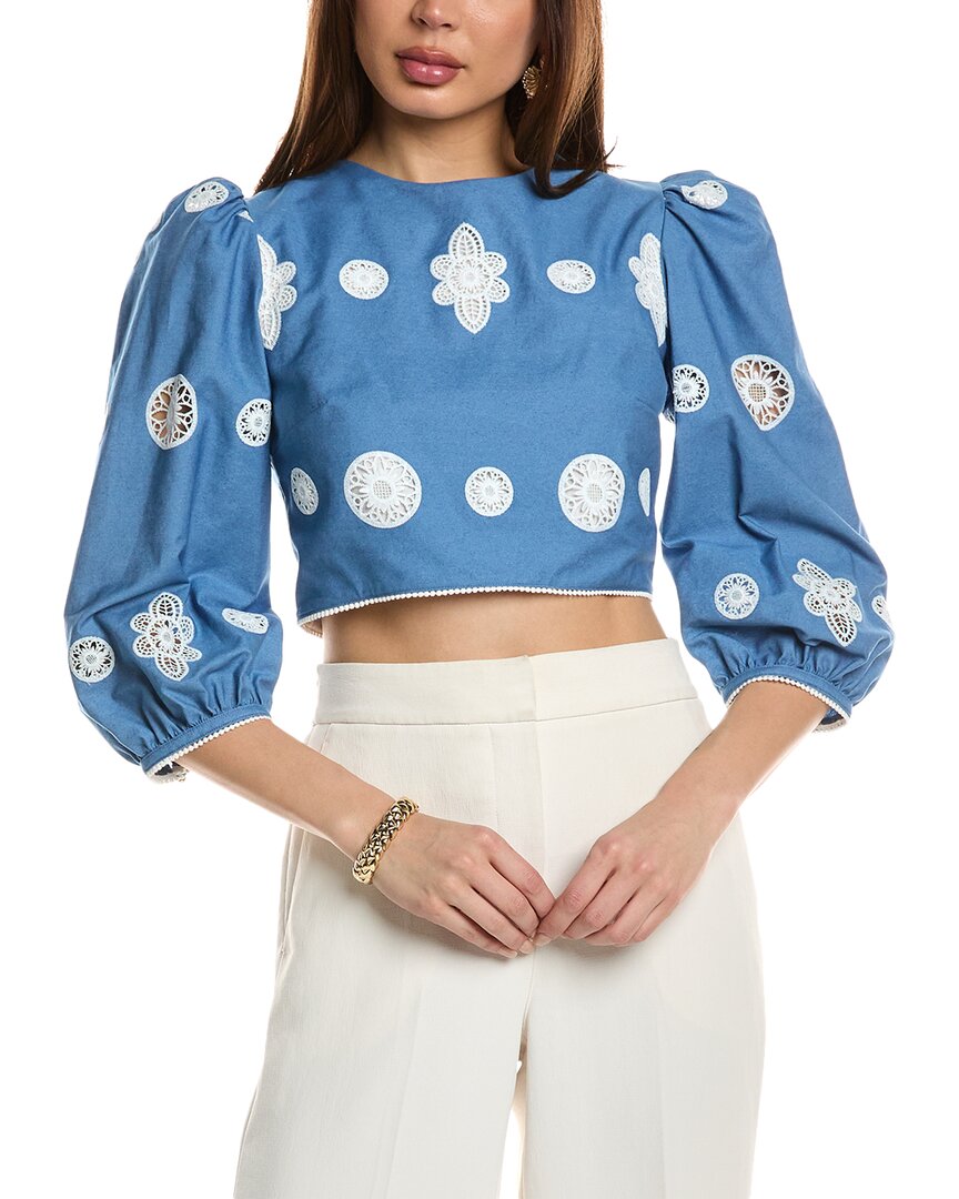 Borgo De Nor Alfie Denim Lace Top