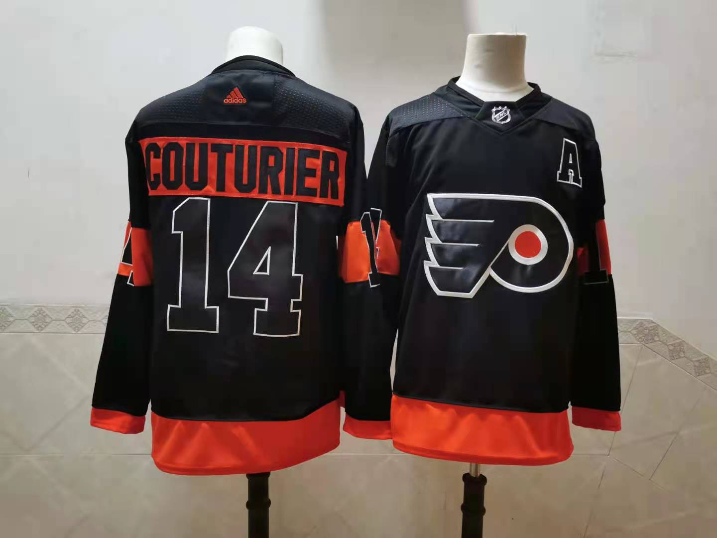 Men's Philadelphia Flyers Sean Couturier #14 Black Player jersey