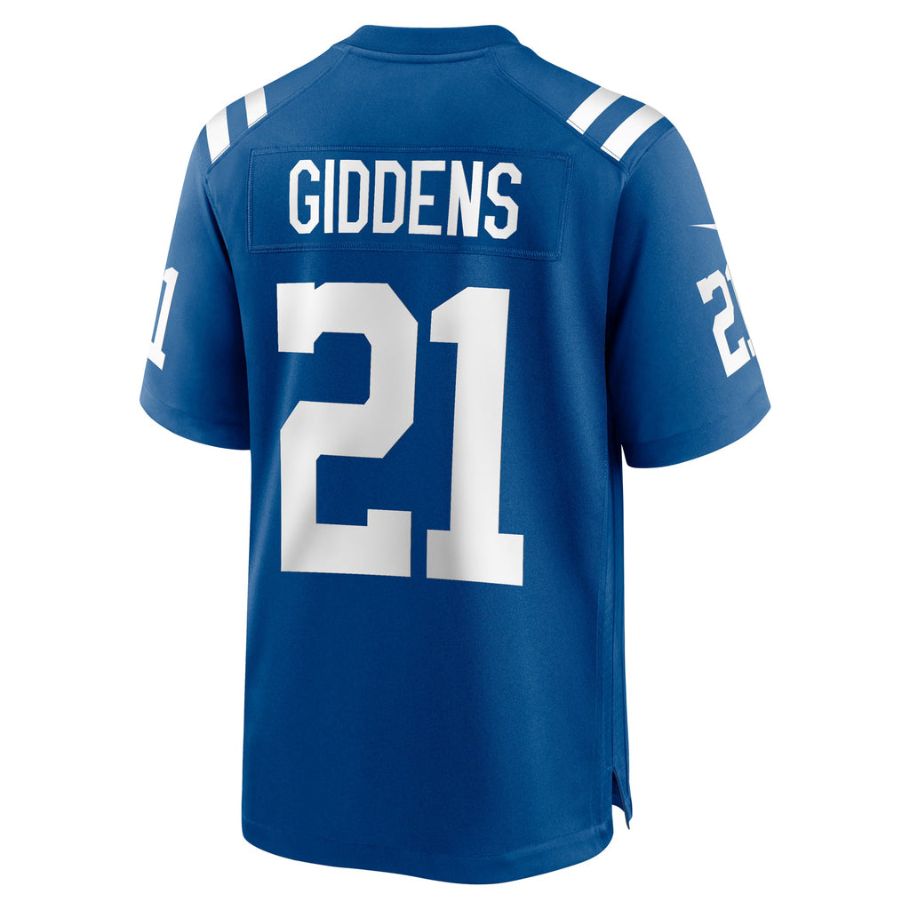 Indianapolis Colts DJ Giddens Royal Team Game Jersey