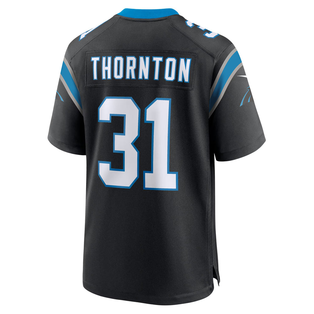 Carolina Panthers Corey Thornton Black Team Game Jersey