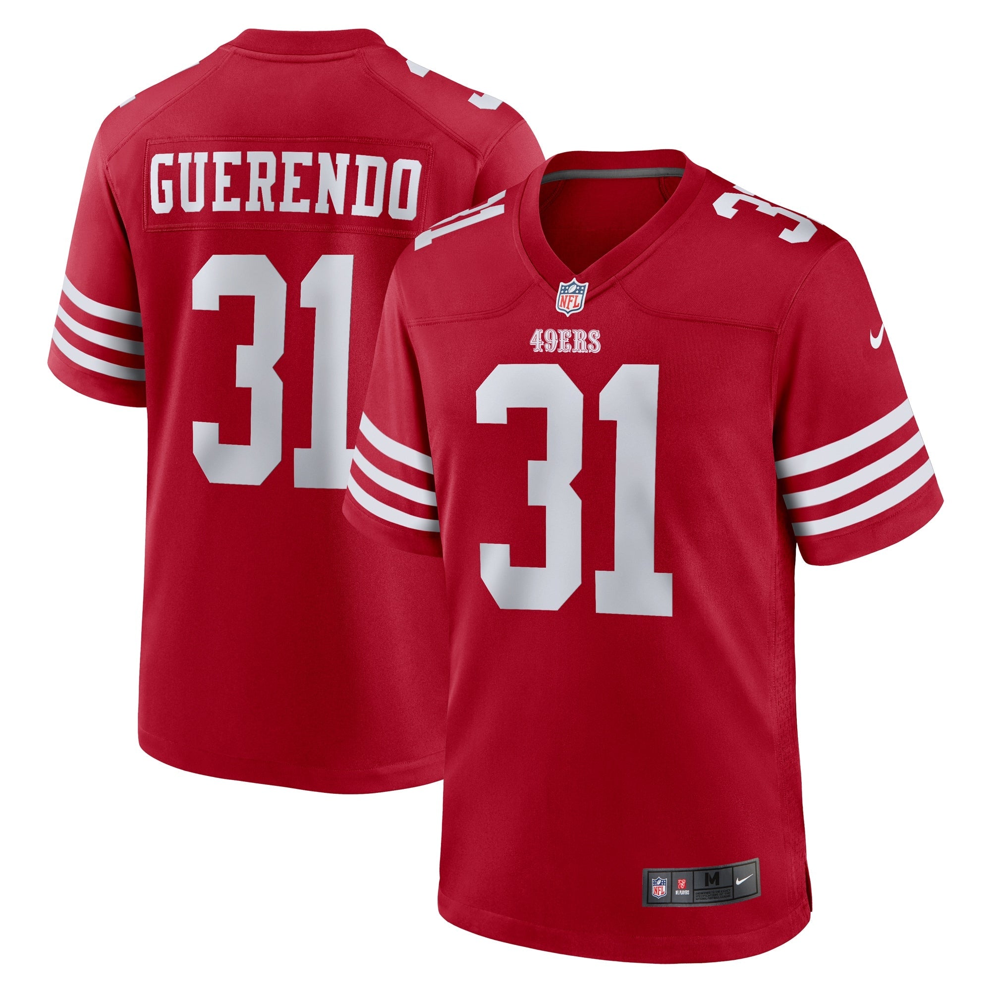 San Francisco 49ers Isaac Guerendo Scarlet Game Jersey
