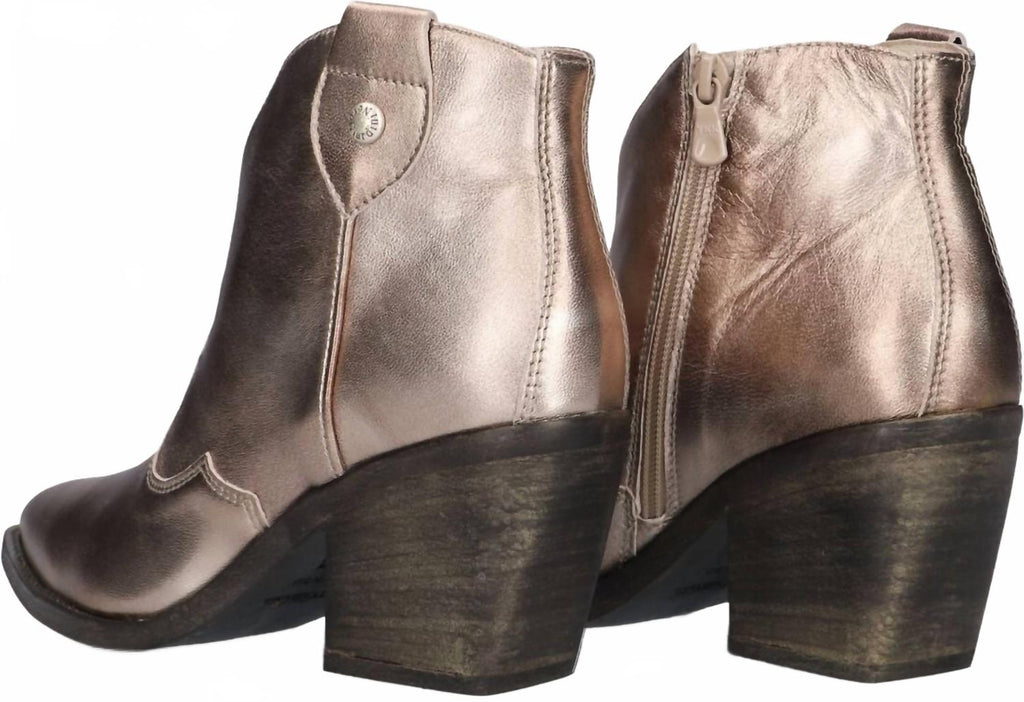 Women's Lunare Tortora Western Ankle Bootie In Bronze