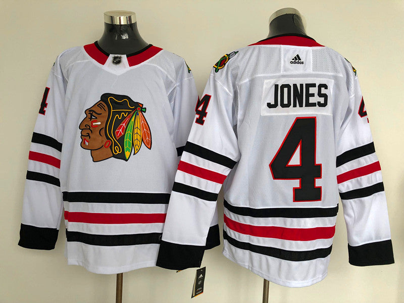 Men's Chicago Blackhawks Seth Jones #4 White Breakaway Player jersey