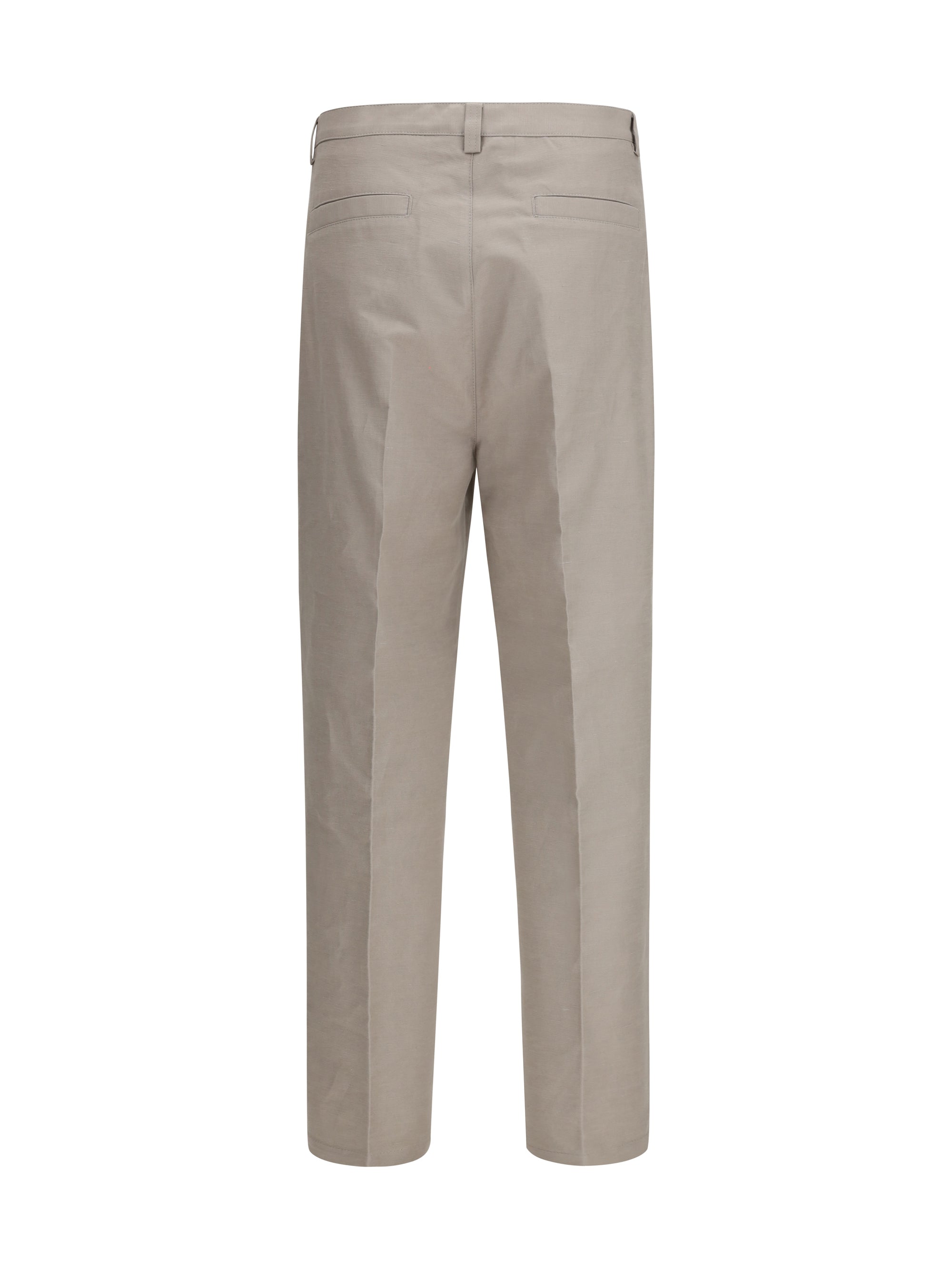 Brunello Cucinelli Men Tailored Pants In Cotton With Belt Loops