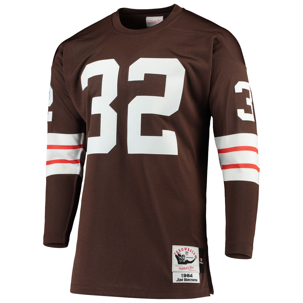 Cleveland Browns 1964 Jim Brown Mitchell & Ness Brown Authentic Throwback Retired Player Jersey