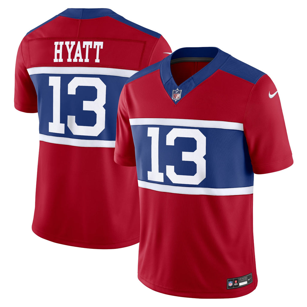 New York Giants Jalin Hyatt Century Red Alternate Vapor F.U.S.E. Limited Jersey
