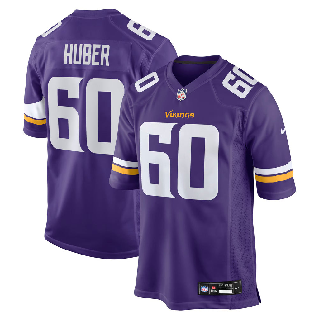 Minnesota Vikings Joe Huber Purple Team Game Jersey
