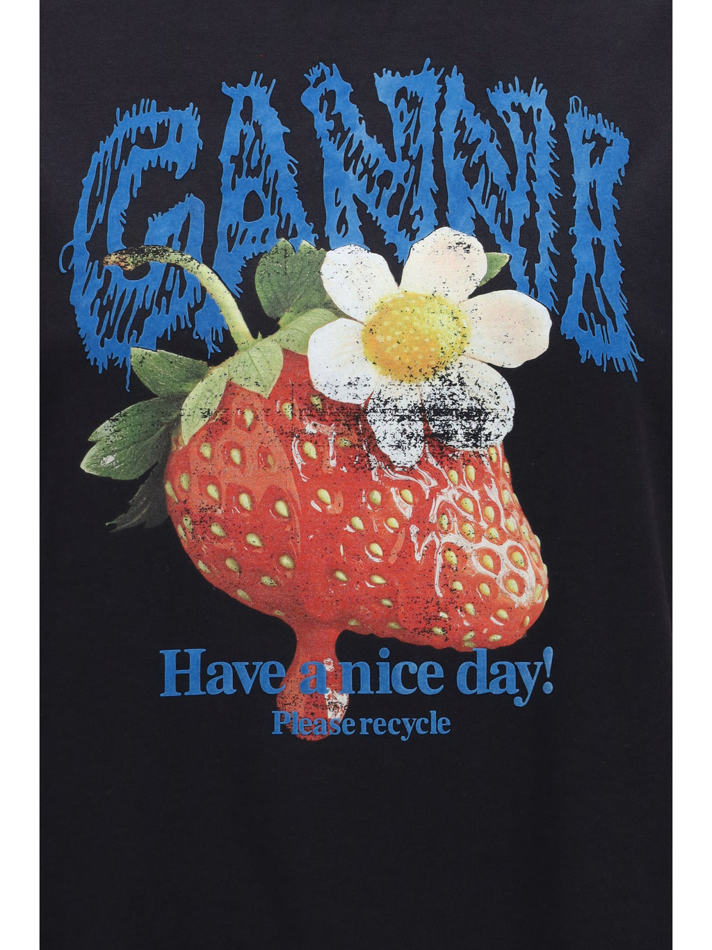 Ganni Women Strawberry Cotton T-Shirt
