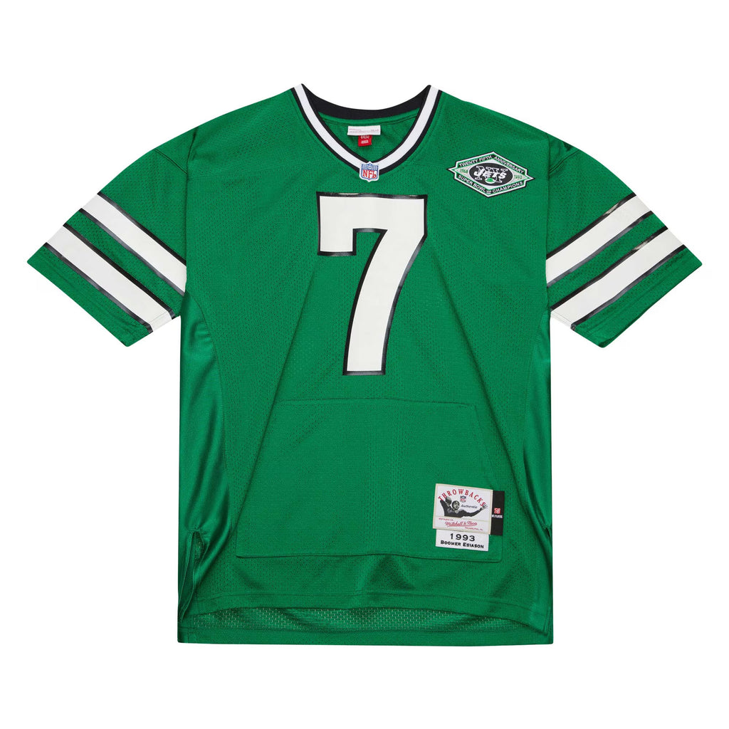New York Jets Boomer Esiason Mitchell & Ness Kelly Green 1993 Authentic Throwback Retired Player Pocket Jersey
