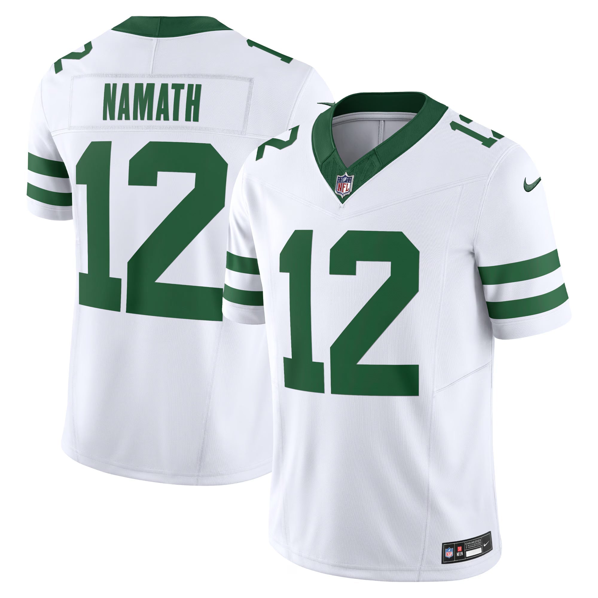 New York Jets Joe Namath Legacy White Vapor F.U.S.E. Limited Jersey