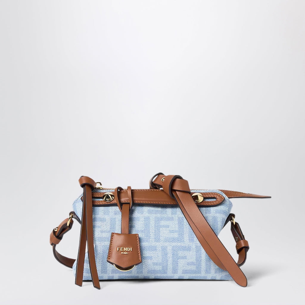 Fendi By The Way Soft Mini Denim Mini Bag In Light Blue Ff Women