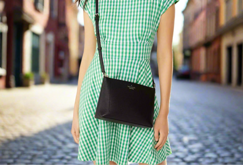 NWT Kate Spade Leila Medium Crossbody Leather Bag KG464-Black