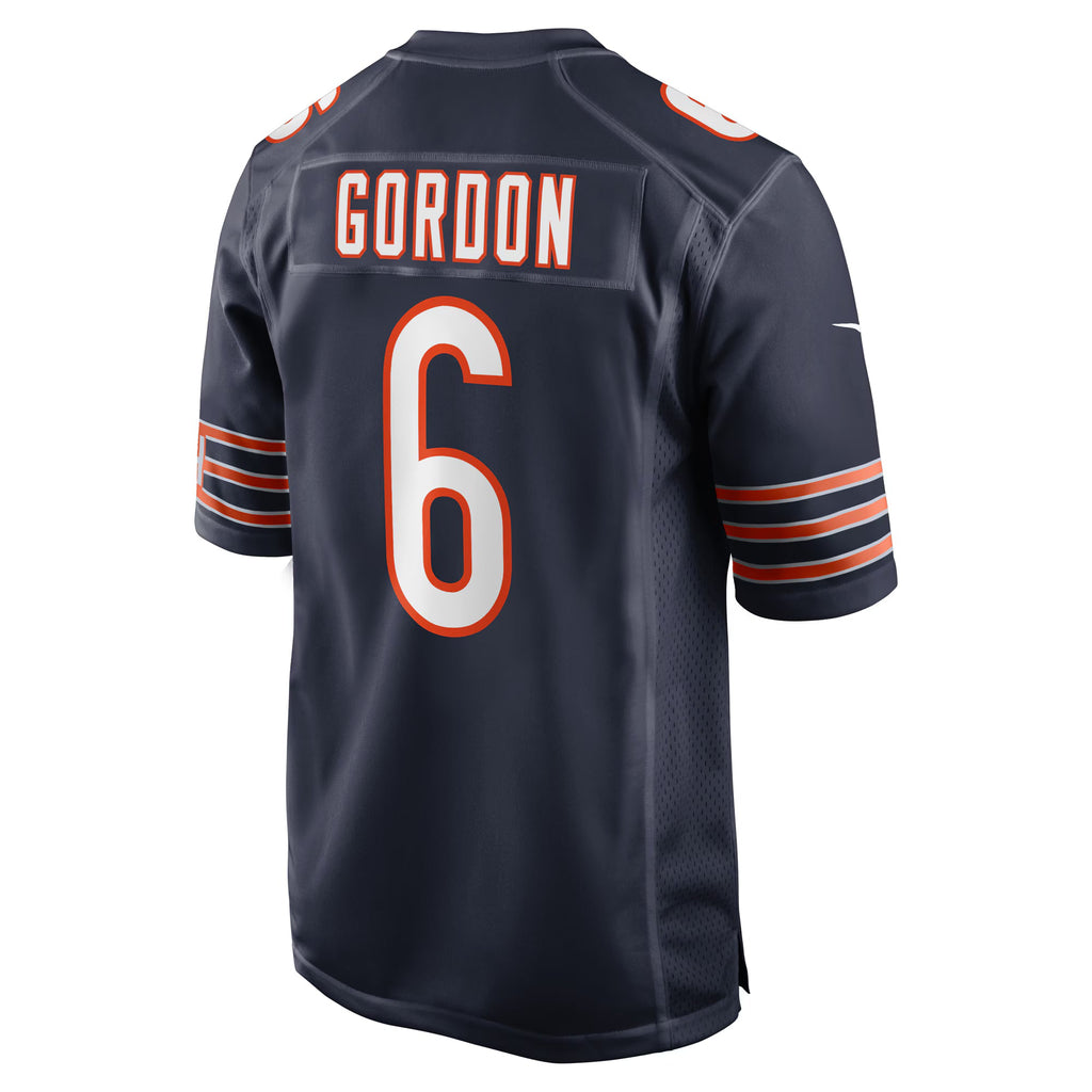 Chicago Bears Kyler Gordon Navy Game Player Jersey