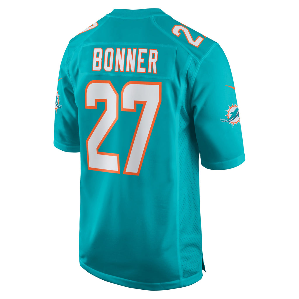 Miami Dolphins Ethan Bonner Aqua Game Jersey