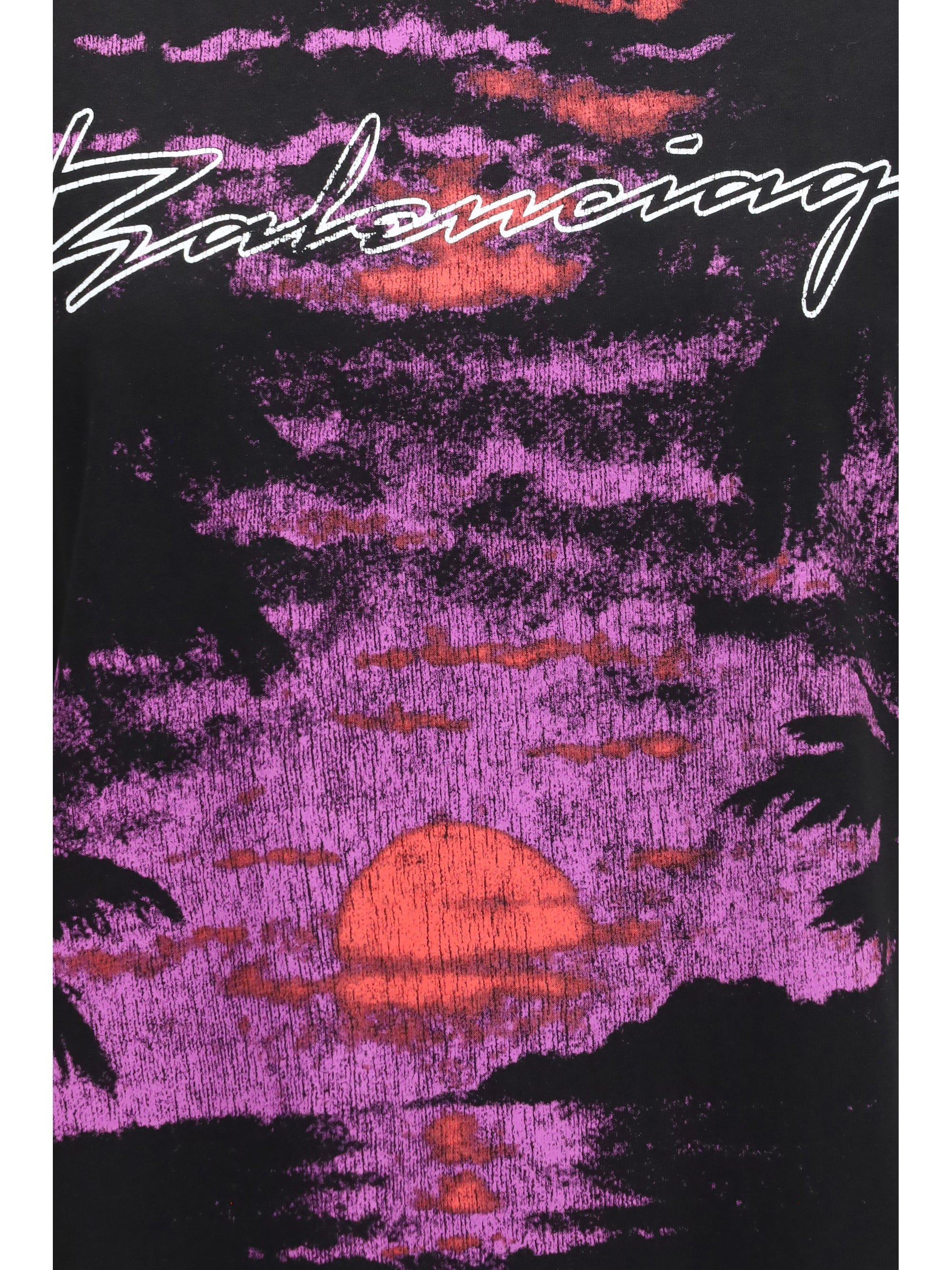 Balenciaga Women Printed Cotton T-Shirt