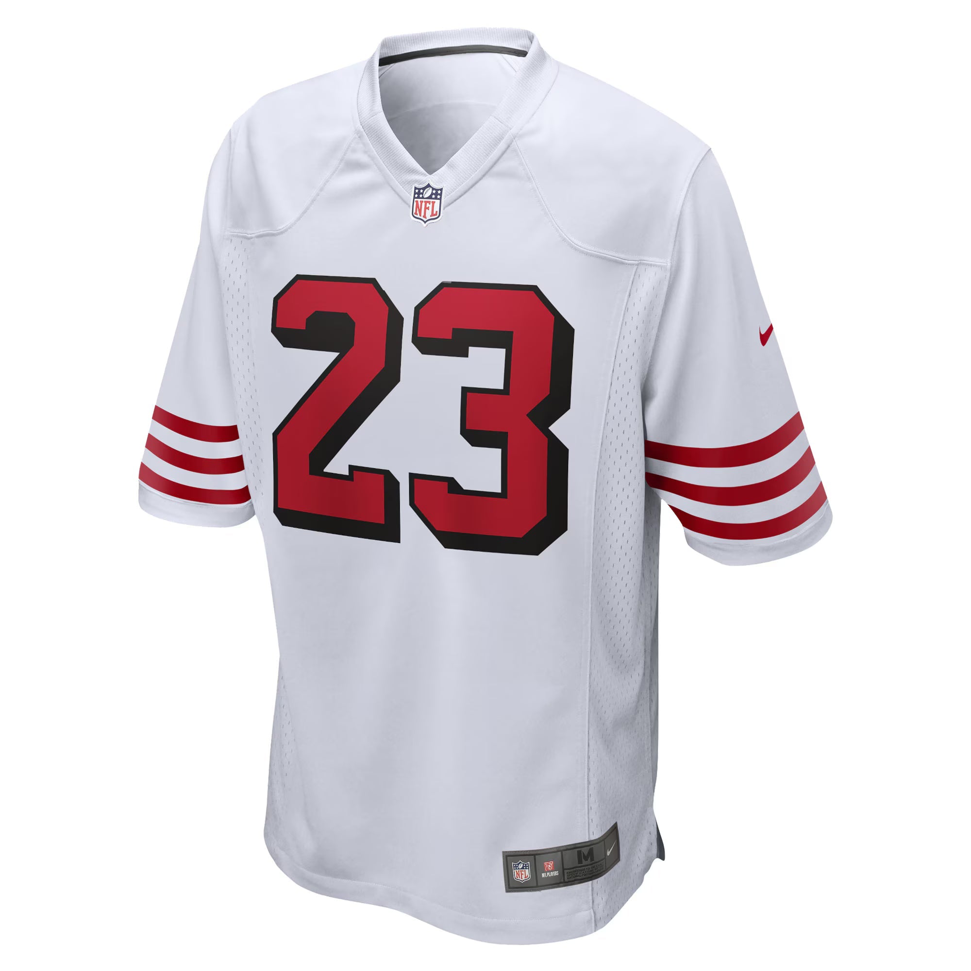 San Francisco 49ers Christian McCaffrey White Game Jersey