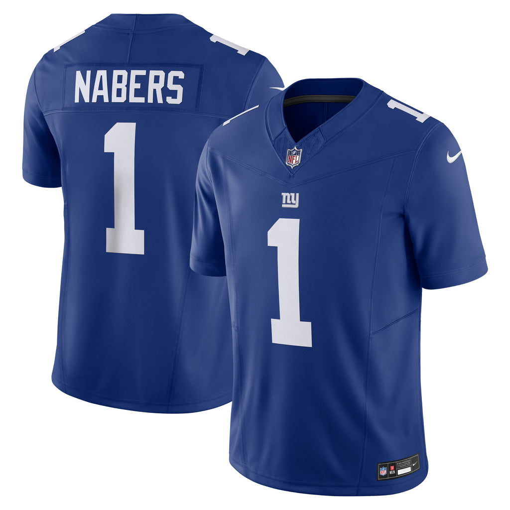 New York Giants Malik Nabers Royal Vapor F.U.S.E. Limited Jersey