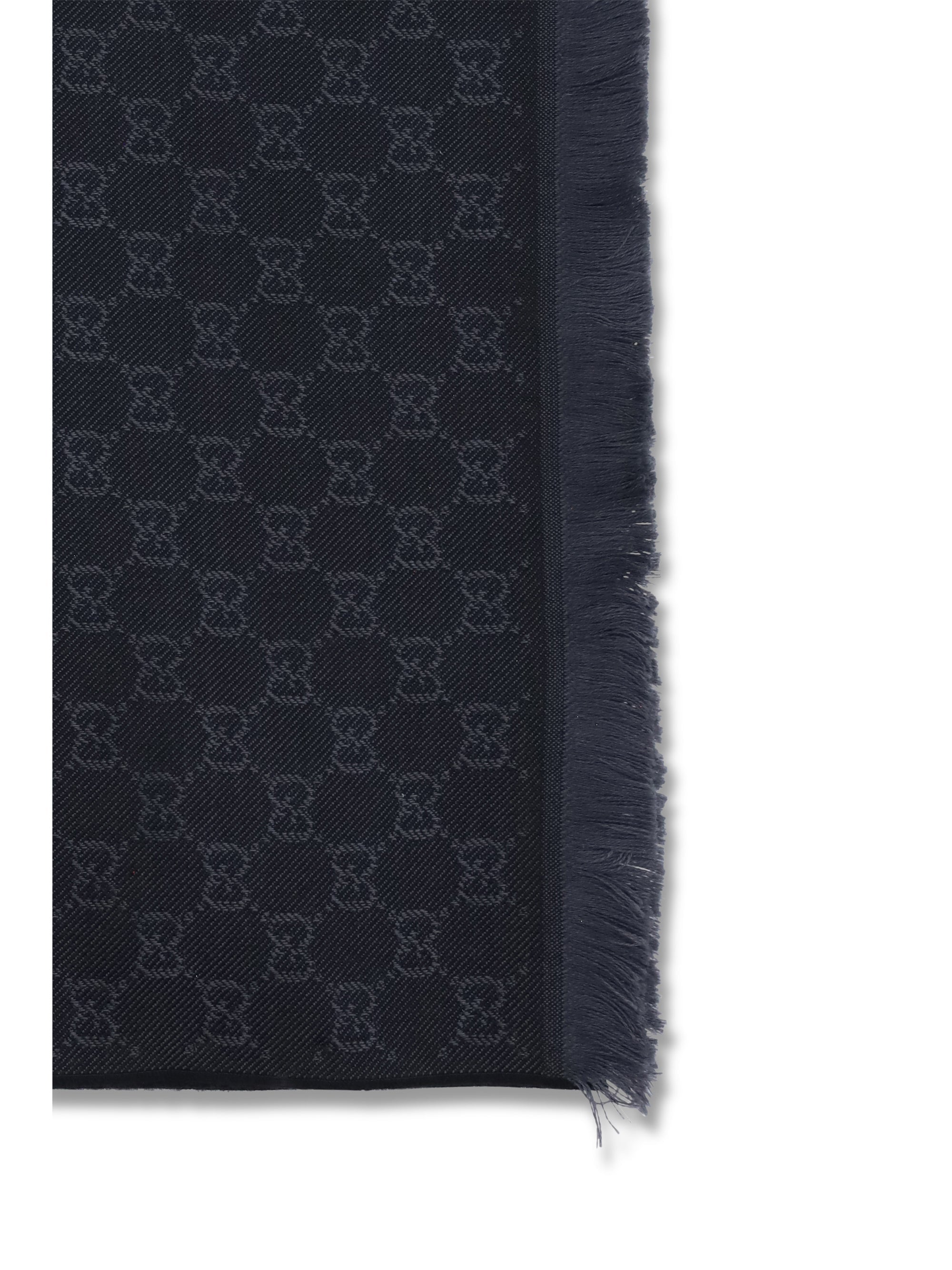 Gucci Women Gg Supreme Embroidered Wool Scarf