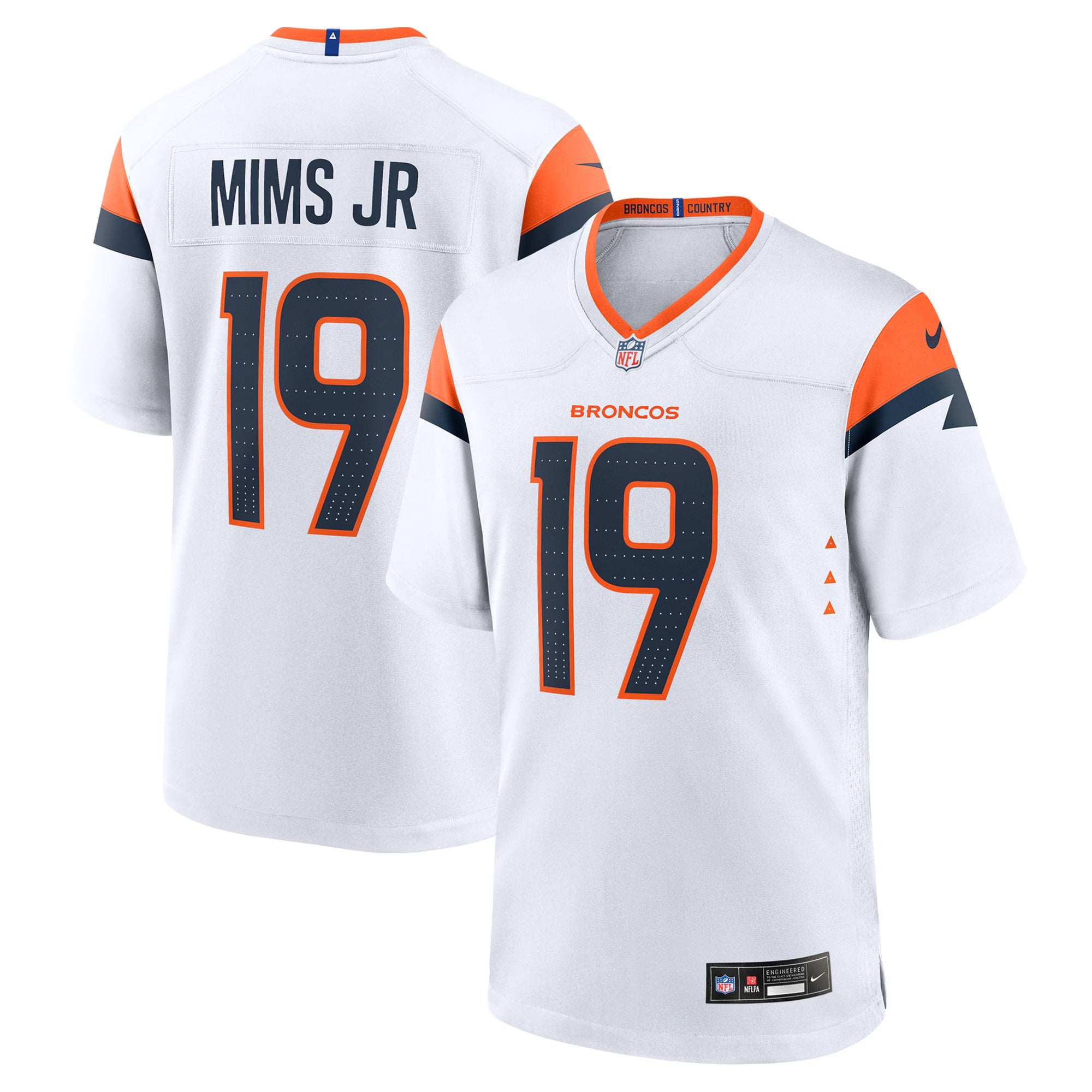 Denver Broncos Marvin Mims Jr White Game Jersey
