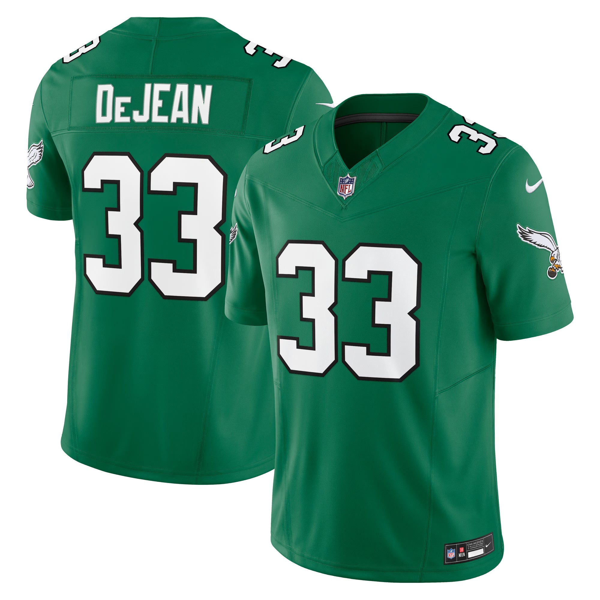 Philadelphia Eagles Cooper DeJean Kelly Green Alternate 2 Vapor F.U.S.E. Limited Jersey