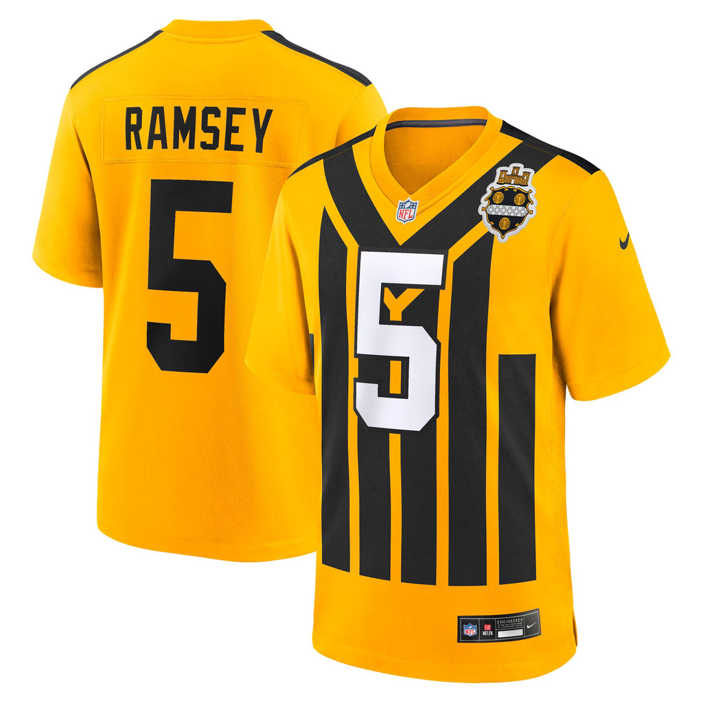 Pittsburgh Steelers Jalen Ramsey Gold Alternate 1933 Throwback Game Jersey