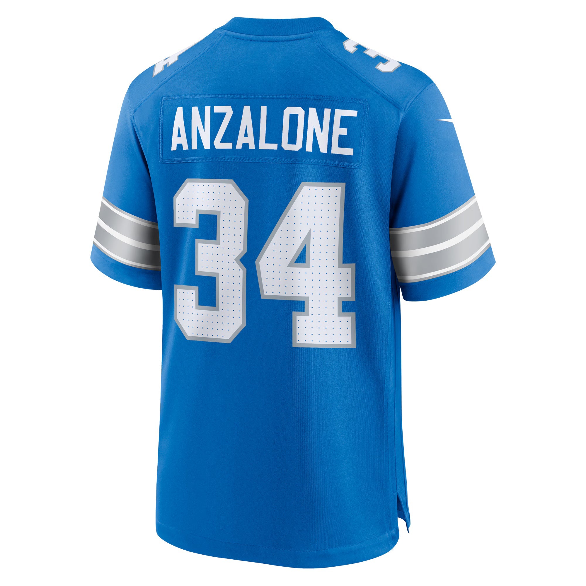Detroit Lions Alex Anzalone Blue Game Jersey