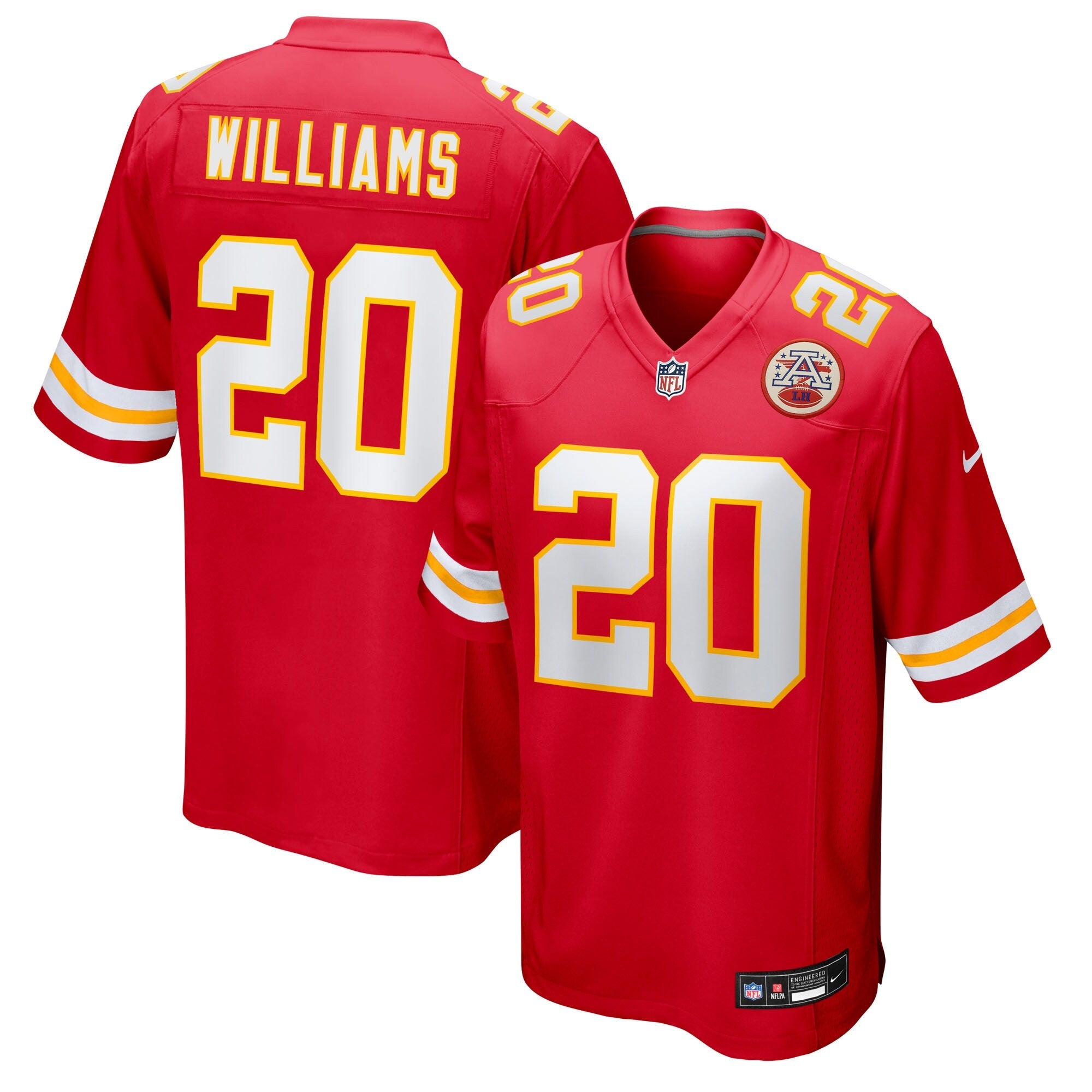 Kansas City Chiefs Nohl Williams Red Team Game Jersey