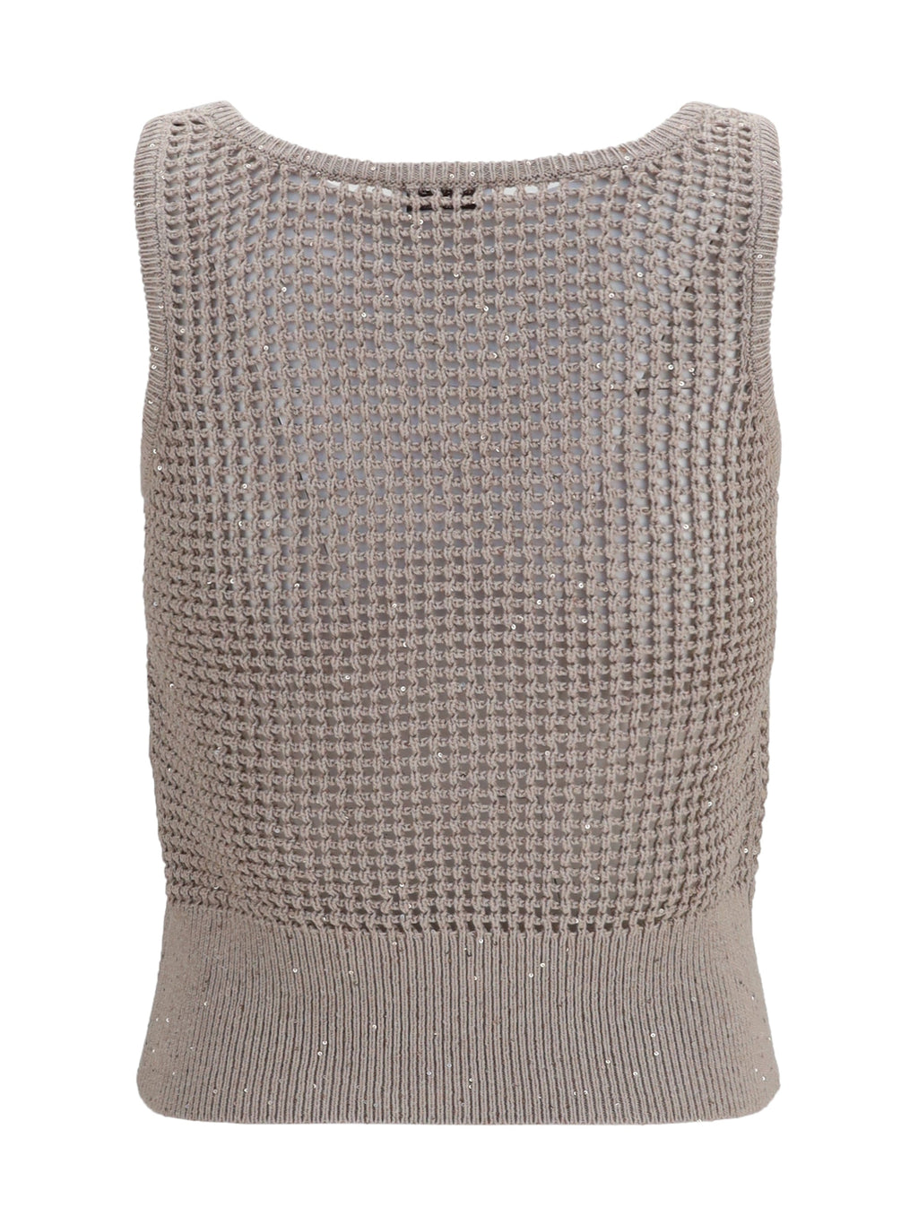 Brunello Cucinelli Women Perforated Sequin Tank Top
