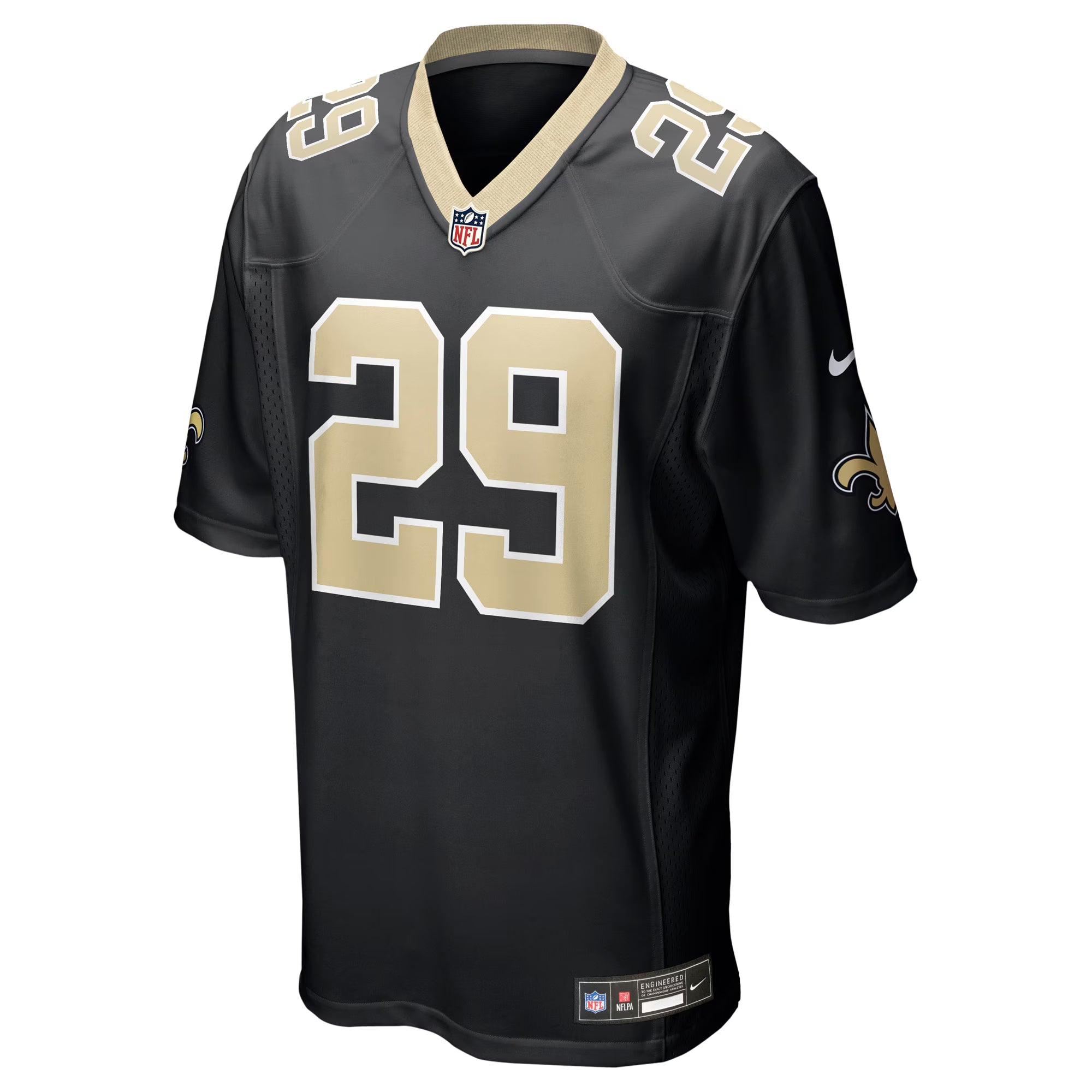 New Orleans Saints Quincy Riley Black Team Game Jersey