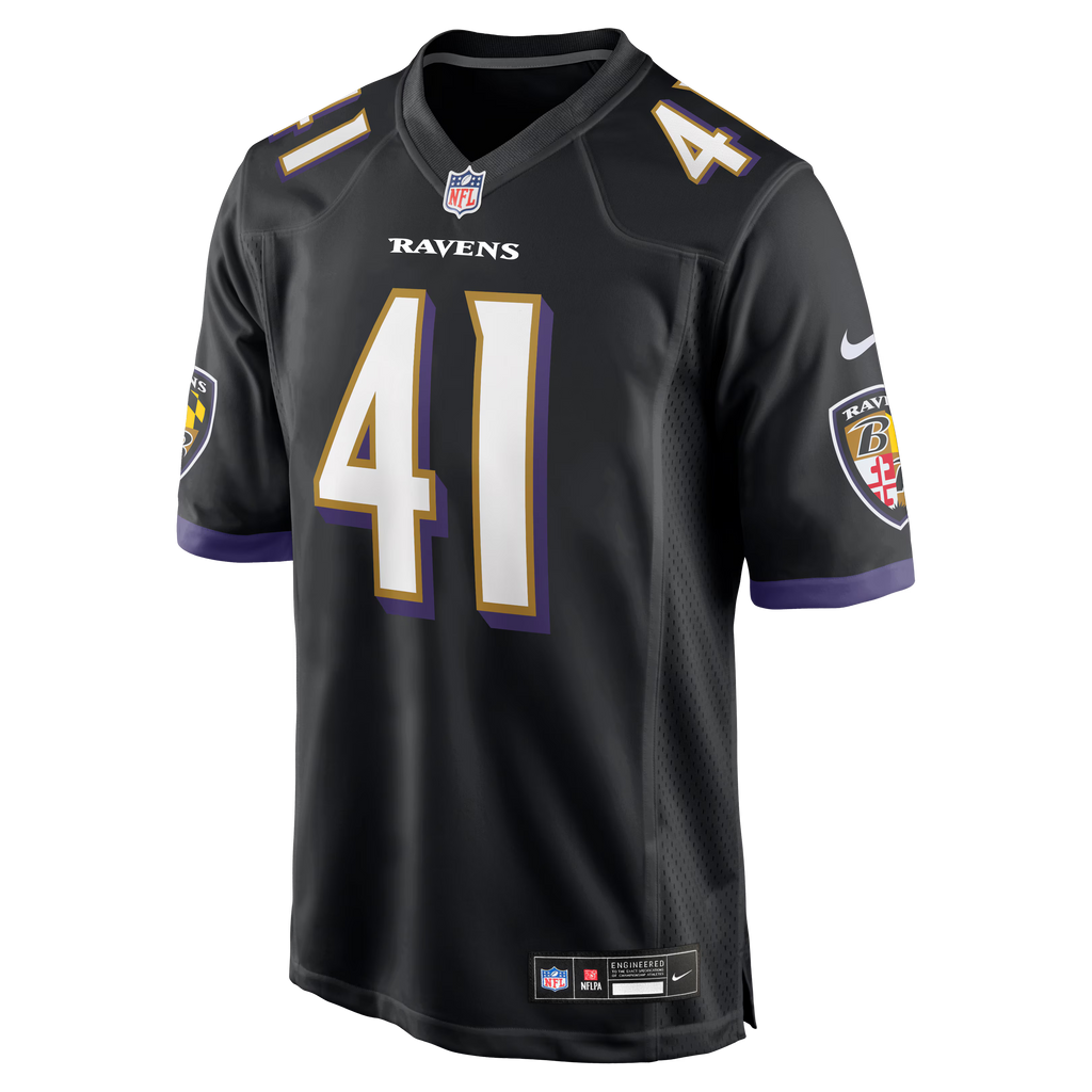 Baltimore Ravens Dre'Mont Jones Black Alternate Game Jersey