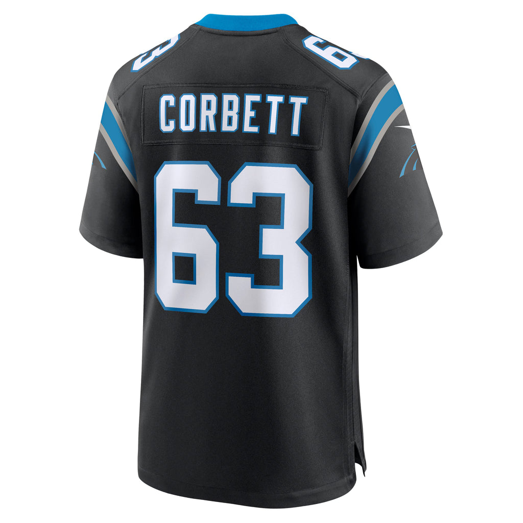 Carolina Panthers Austin Corbett Black Team Game Jersey