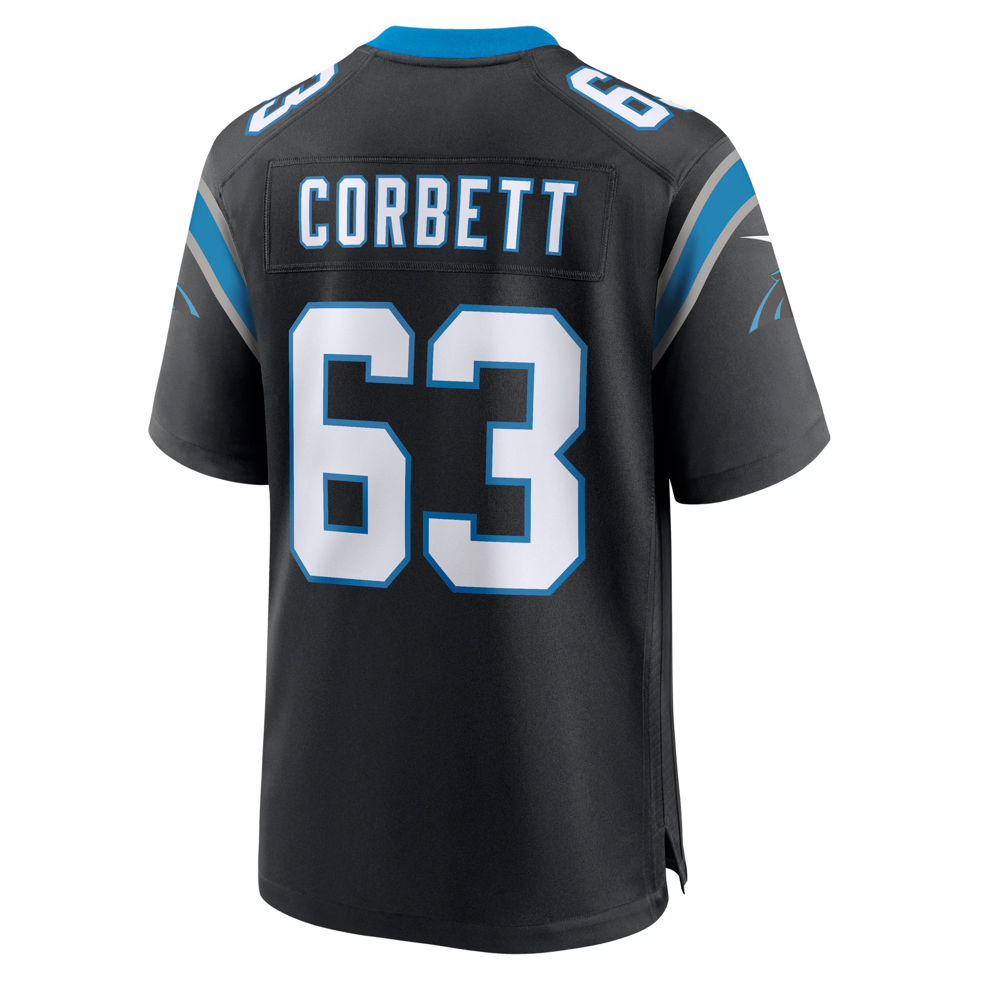 Carolina Panthers Austin Corbett Black Team Game Jersey