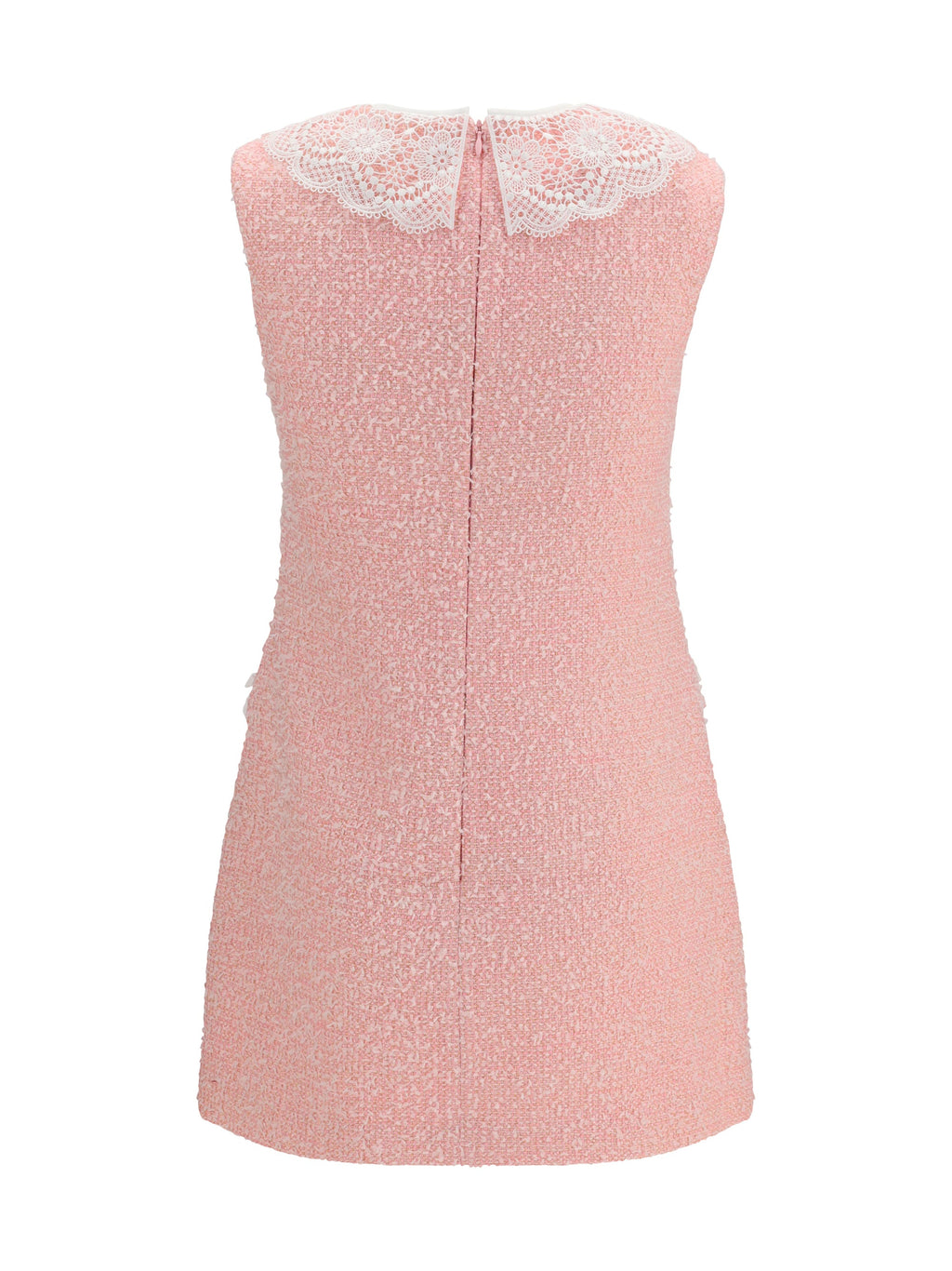 Self-Portrait Women Bouclé Mini Dress With Lace Collar