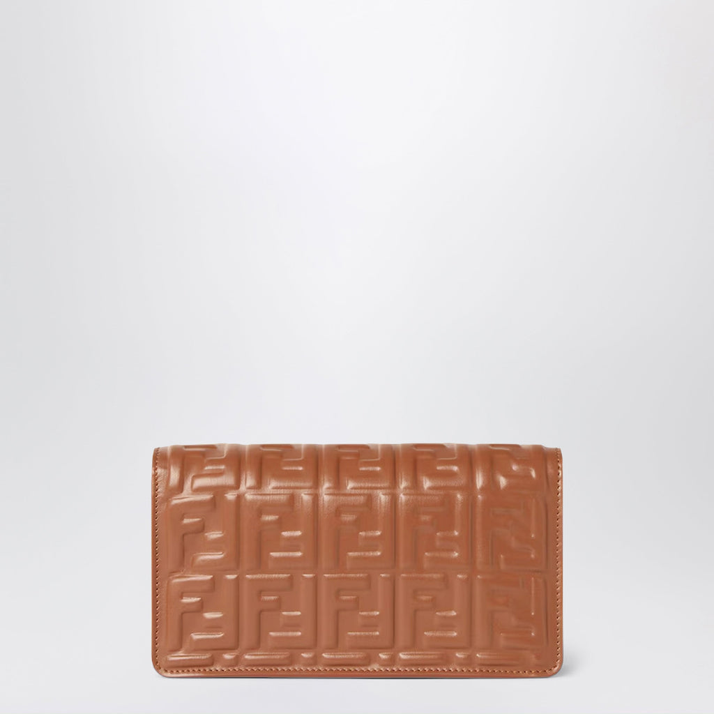 Fendi Baguette On Chain Wallet In Sellier Nappa Leather With Ff Motif Women