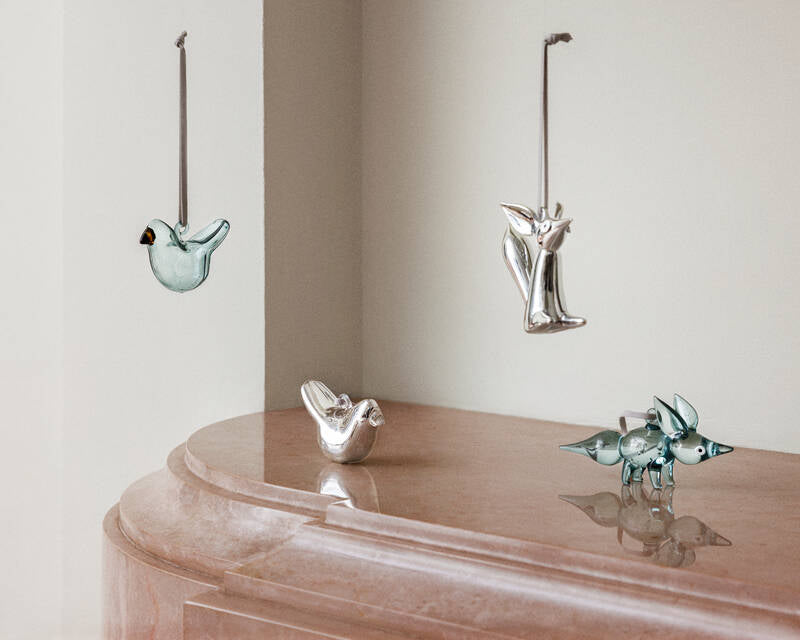 Oiva Toikka Collection Mini glass birds grey 3set