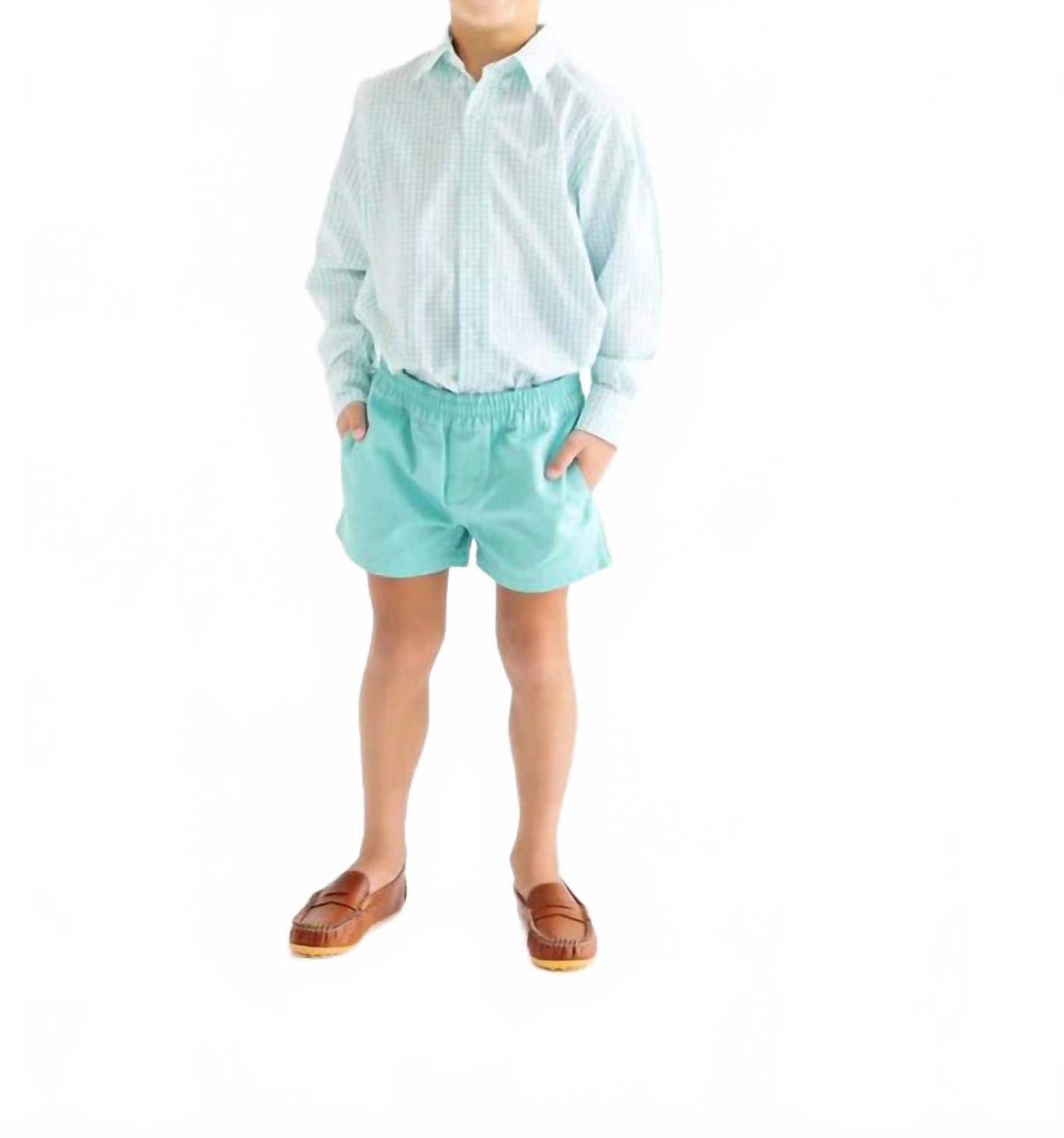 Dean's List Dress Shirt In Turks Teal Windowpane