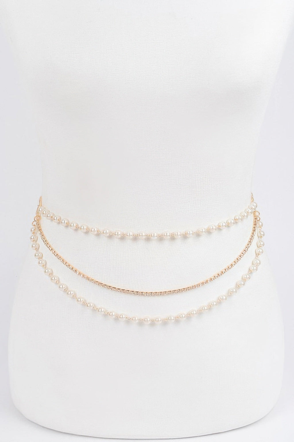 Pearl Layered Chain Belt